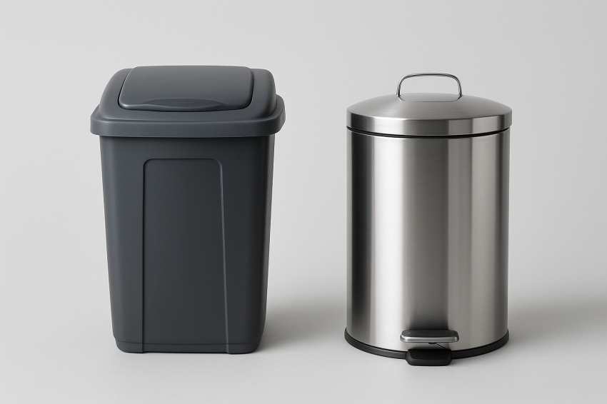 مقایسه سطل زباله پلاستیکی و فلزی